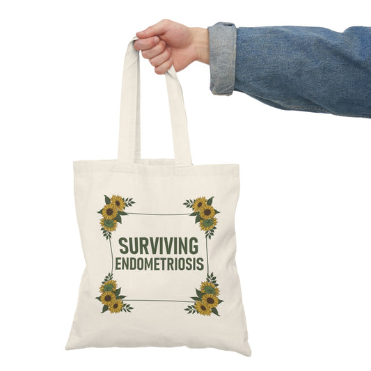 Surviving Endometriosis Natural Tote Bag